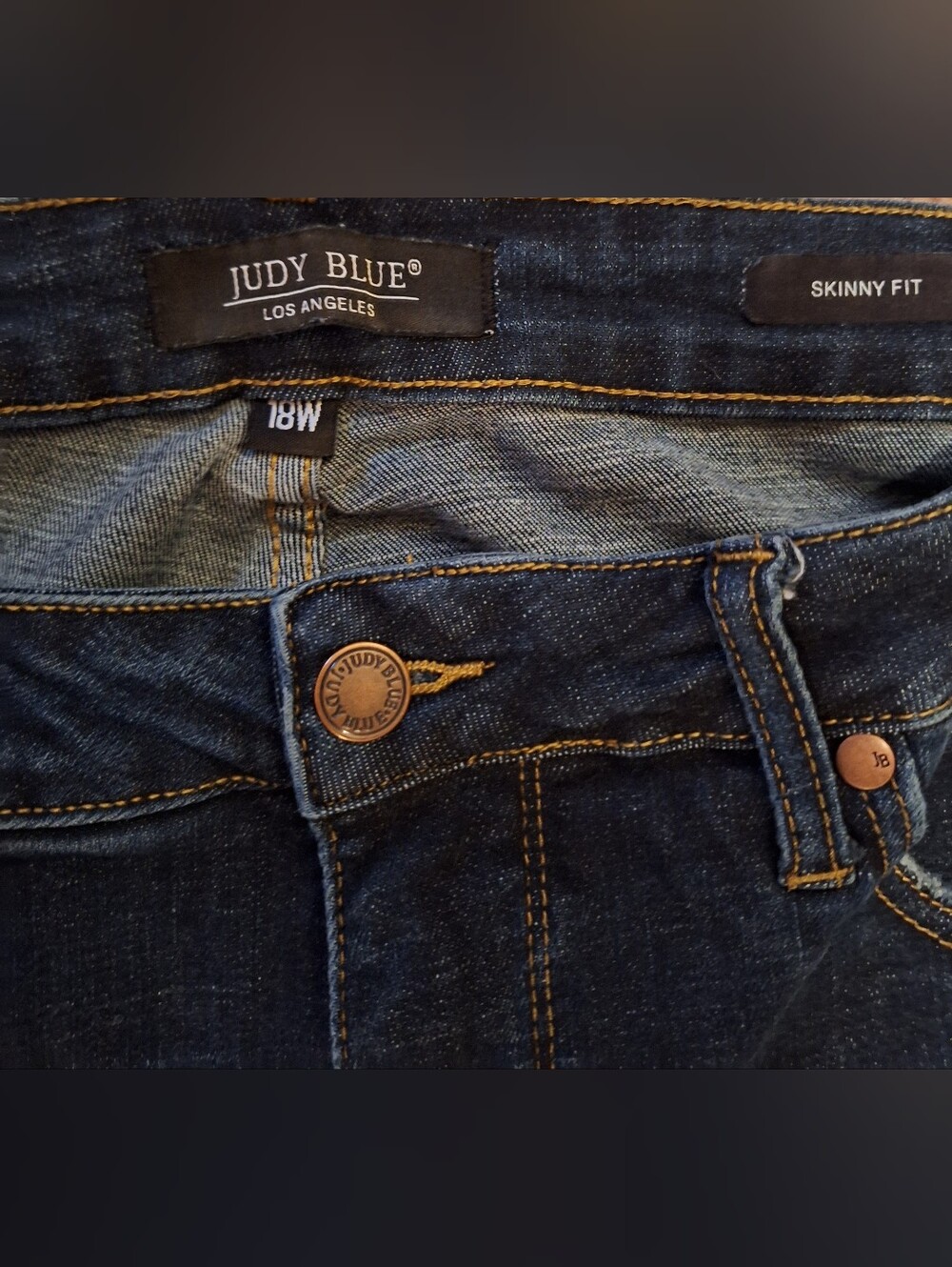 Judy Blue Skinny Jeans. Raw Hem. Like New. Sz 18W - Picture 3 of 5